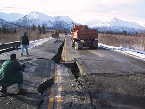 Denali earthquake road damage