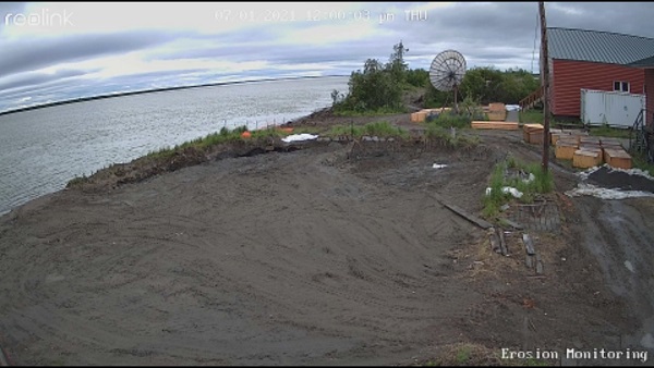 Napakiak erosion monitoring site July 2021